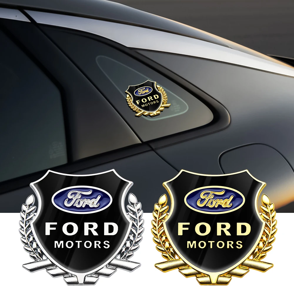 

2PCS 3D Metal Car Side Window Sticker Emblem Badge Decal For Ford Focus Fiesta Ranger Mondeo Escort Falcon Flex Kuga Accessories