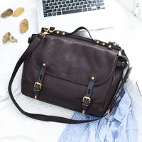 Retro fashion designer natural real leather men's business tablet handbag daily office A4 paper storage shoulder messenger bag