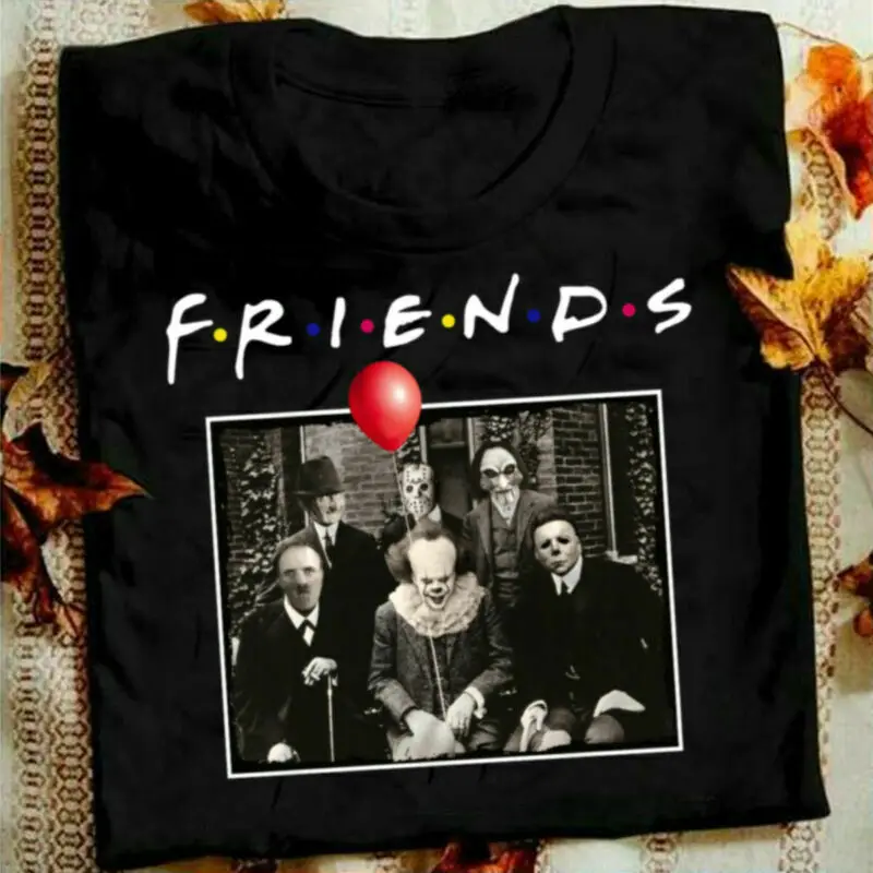 

2019 Short Sleeve O-Neck Halloween Horror T-Shirt Voorhees Myers Pennywise Jason Michael Men Friends