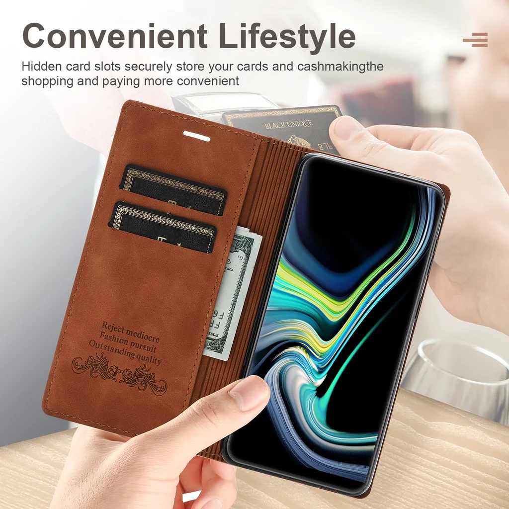 

Vintage Leather Wallet Case For LG Stylo5 Stylo6 Stylo7 Luxury Flip Cover Card Slots Magnetic