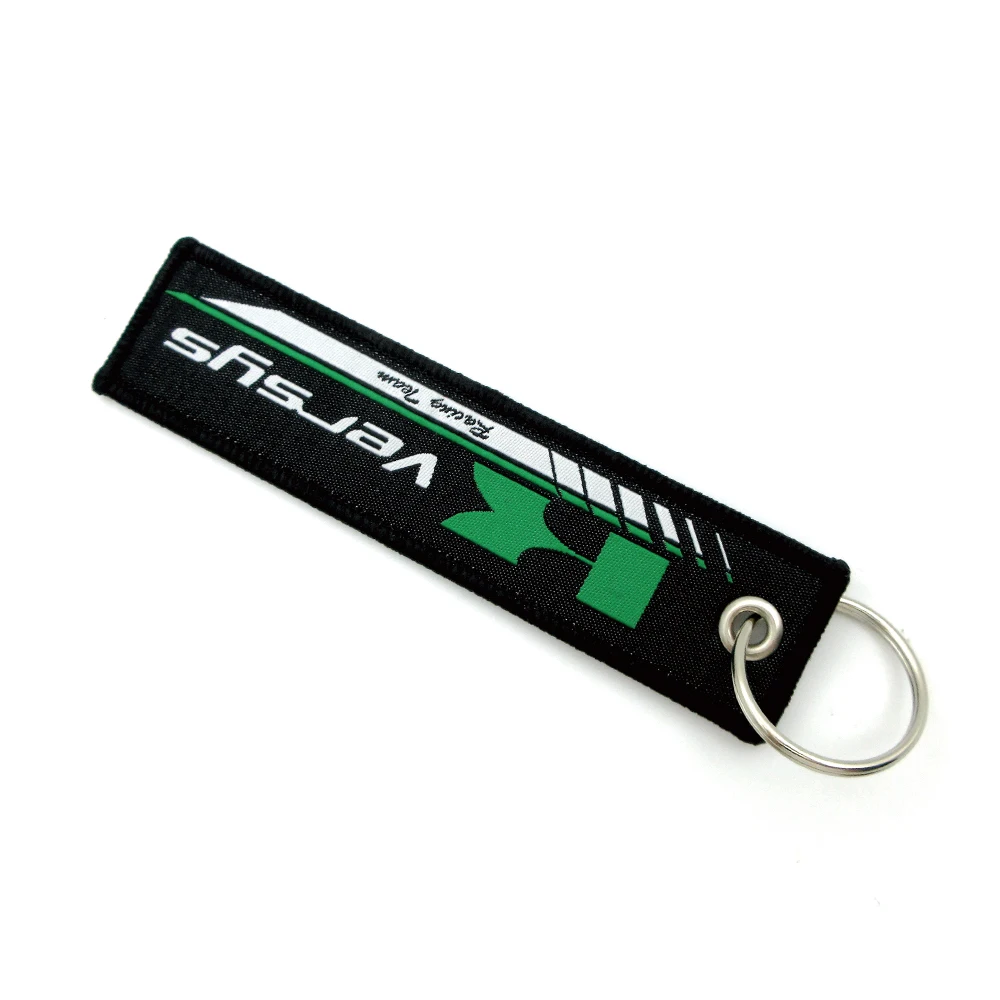 

Motorcycle 3D Embroidery Strap Keyring Key Chain KeychainAccessories For Kawasaki Versys X300 650 Versys650 Versys1000 Key Ring