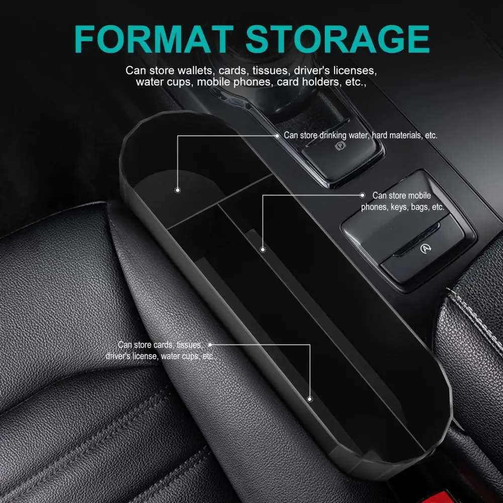 

Car Seat Gap Organizer Multifunctional Detachable Storage Car Console Gap Filler with Cup Holder for Cellphones Wallets Cards