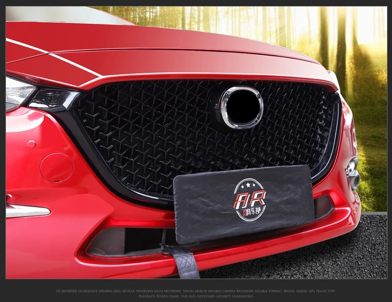 Автомобильный Стайлинг для Mazda 3 Axela ABS пластик черный цвет передний бампер Гриль верхняя решетка Передние решетки протектор крышки