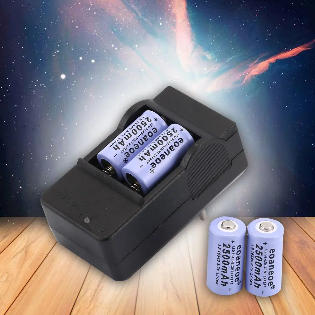 Фиолетовый EU/US ChargerGTF 3 7 V 2500mAh литиевая батарея 16340 CR123A аккумуляторные батареи CR123
