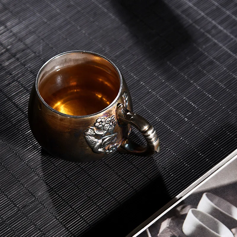 Семь цветов античное серебро позолоченная вода кружка Офисная чайная чашка