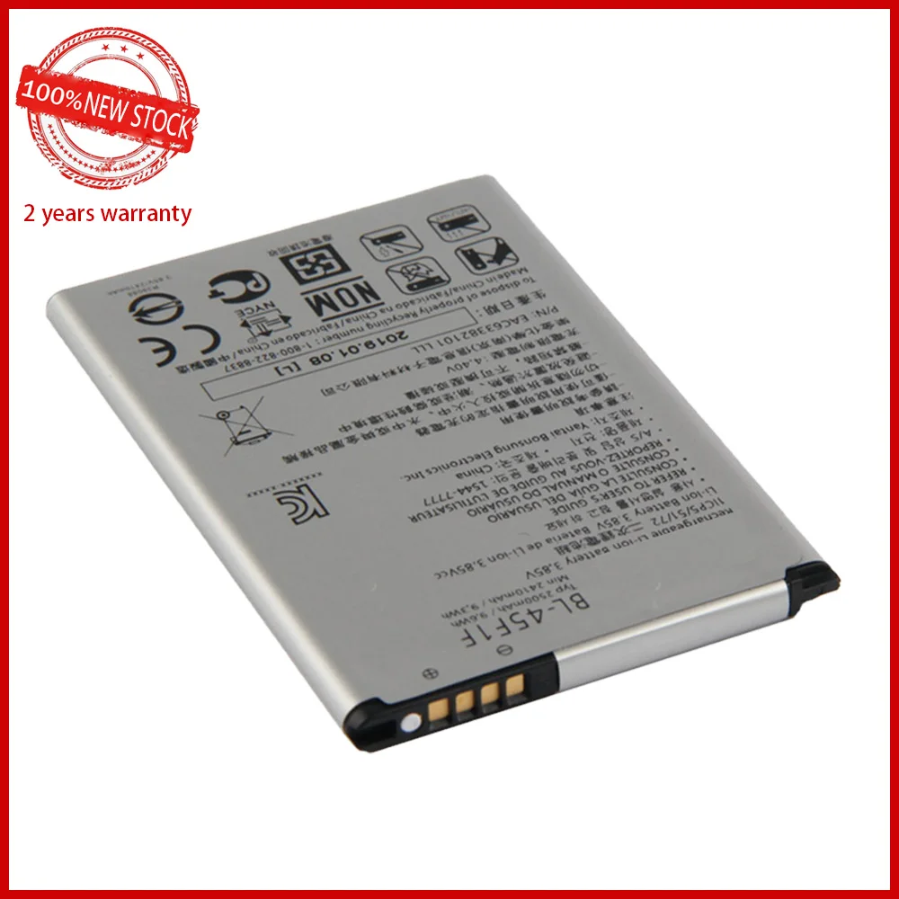 Bl-45f1f para lg k8 da Bateria do Telefone Original M160 lg Aristo Ms210 X230k X240k Lv3 2021 Versão 100% 2410mah k8 k4 6 Telefonia e Comunicação