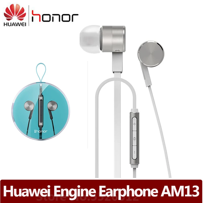 Оригинальные наушники Huawei Honor AM13 Engine 2 стереонаушники Piston с микрофоном для Plus 3X 3C P7
