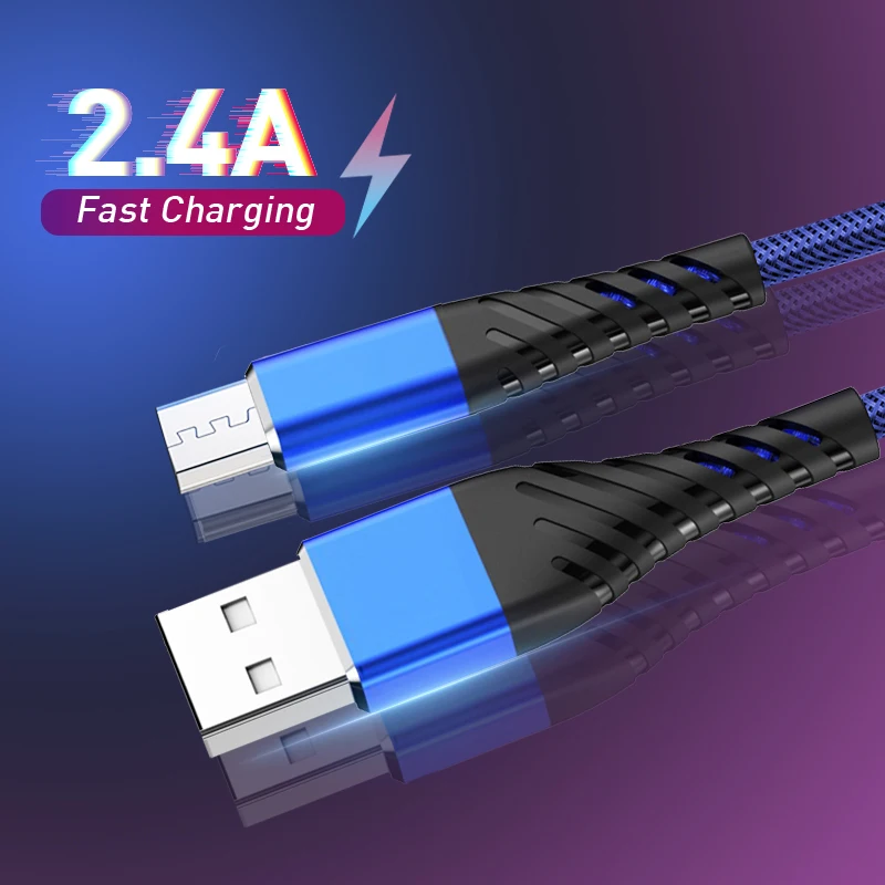 Micro USB Cable Data Cord Charger Adapter For Samsung S7 S6 Xiaomi Huawei Android Fast Charging Mobile Phone Microusb Cable Wire
