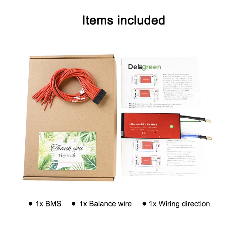 Аккумулятор Deligreen 24S 25A 35A 45a 60A 48 в PCM/PCB/BMS для 3 2 LiFePO4 с функцией балансировки и