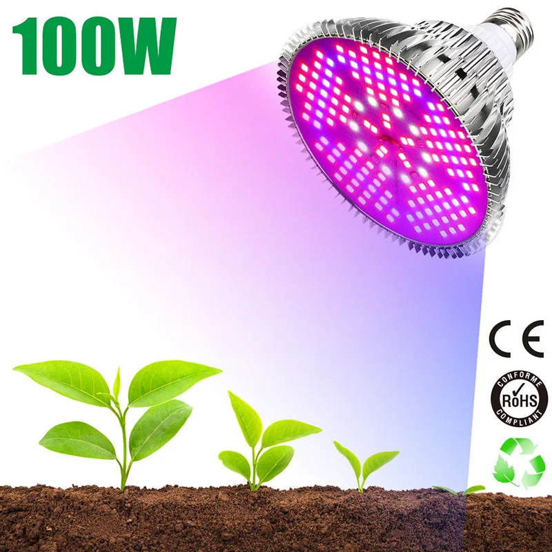 Новый Полный светильник P30 с дистанционным управлением для растений E27 разъем 50