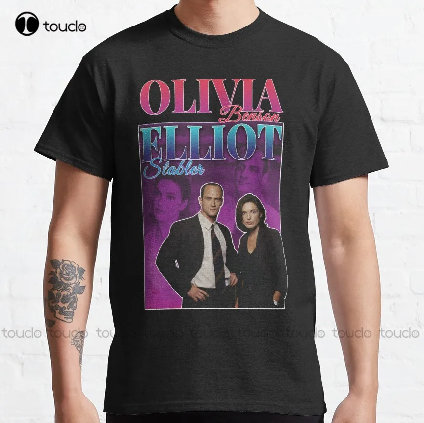 

Olivia Benson & Elliot Stabler 90S Inspired Vintage Homage Condensed Classic T-Shirt Custom Aldult Teen Unisex Fashion Funny New