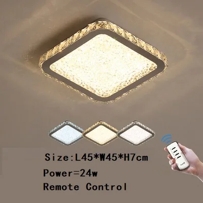 L42xW42cm RC dimming Современный хрустальный светильник-люстра в виде подсвечника кристальная круговая квадратная iluminaria люстры потолочные люстры de cristal luminarias - Цвет абажура: L42xW42cm RC dimming