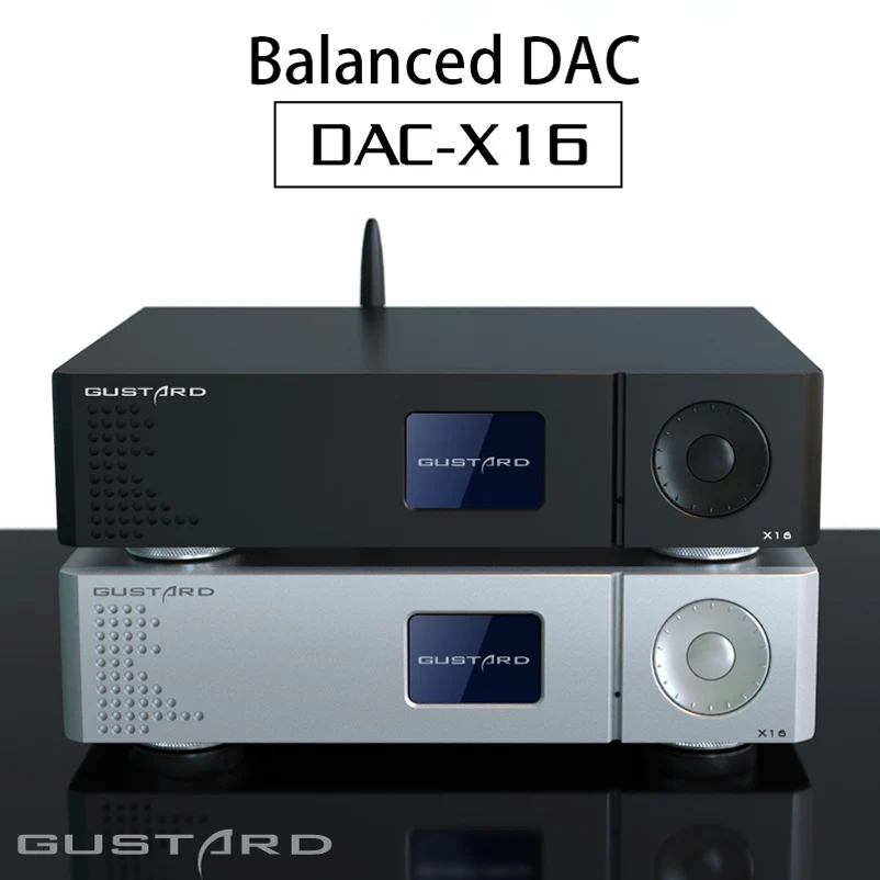GUSTARD DAC X16 Native Balanced Dual ES9068AS XMOS U216 DSD512 32Bit/768kHz Built in linear Power supply|Цифро-аналоговые