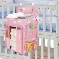 baby bed crib hanging storage bag infant diaper caddy nappy bags newborn folding cot bedside organizer bag kids bedding sets