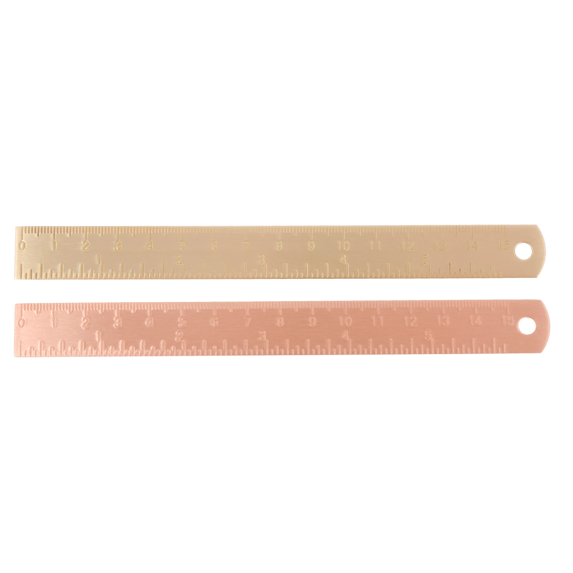 15cm Brass Straight Ruler For School Office Stationery Metal Painting Drawing Tools Rose Gold Measuring Bookmark | Канцтовары для
