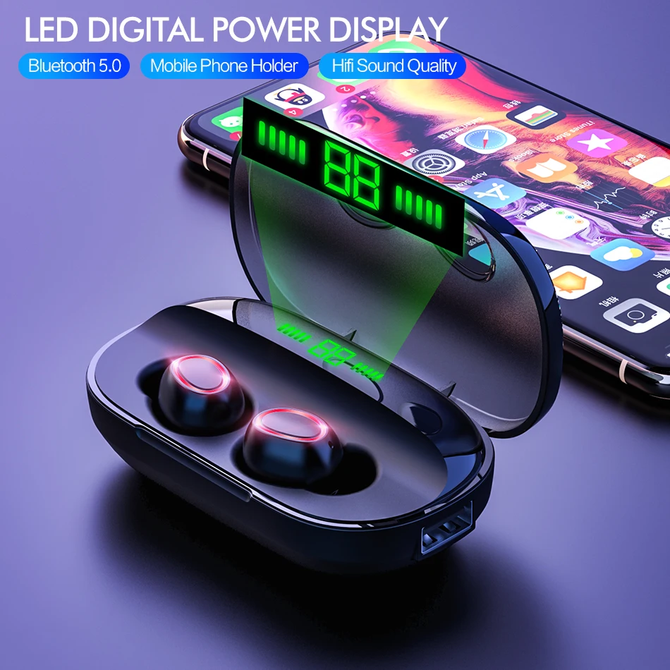 ROCK SPACE True беспроводные наушники, стерео мини Bluetooth V5.0, Hi-Fi, стерео звук, глубокий бас, Earphoens, игровые гарнитуры с микрофоном