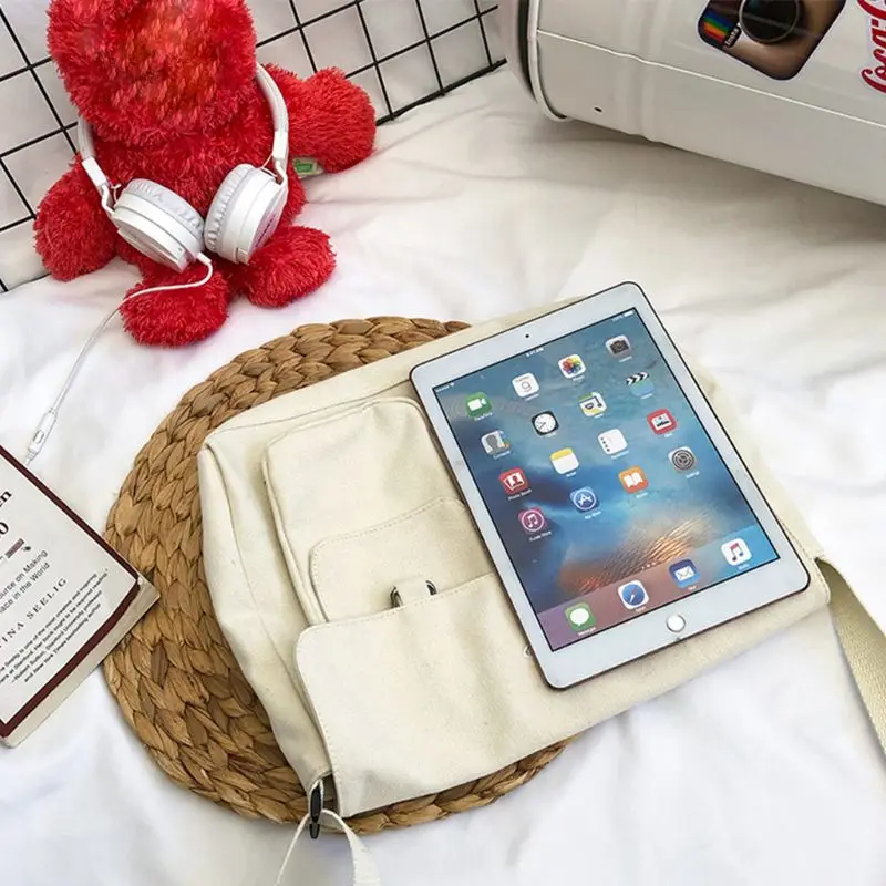 

Женская Холщовая Сумка-тоут через плечо, с вышивкой