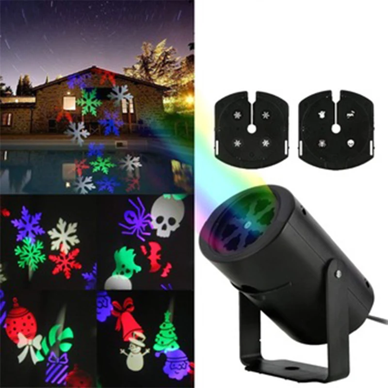 Рождественский вечерние проектор в виде снежинки диджесветильник ПА с 4 картами