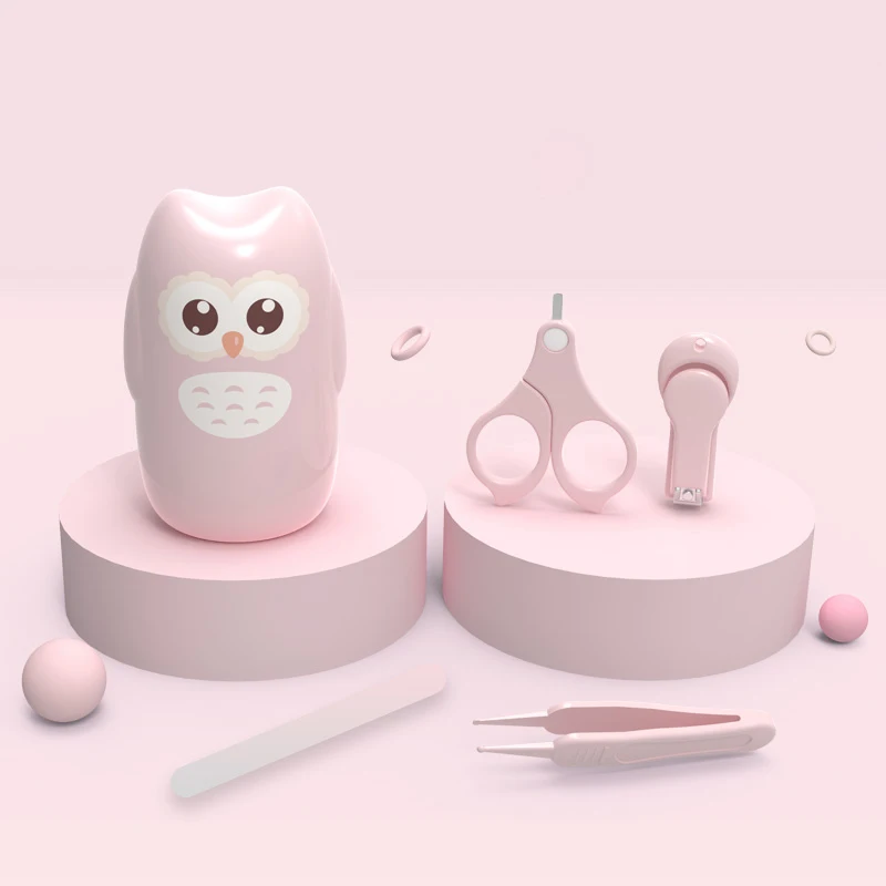 pink owl Безопасная машинка для стрижки ногтей для ухода за ребенком, мультяшная машинка для триммера, маникюра, педикюра, ножницы для стрижки ногтей, детские ножницы для ухода за ногтями - Цвет: pink owl