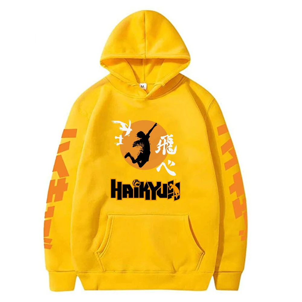 

2020 Japan Anime Haikyuu Cosplay Hoodie Women Men Harajuku Sweatshirt Karasuno High School Pullover Hooded Jacket Sportswear