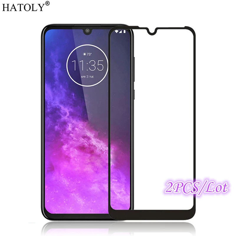 

2PCS For Glass on Motorola One Zoom Screen Protector Moto One Pro Tempered Glass Full Glue Cover Phone Glass For Moto One Zoom