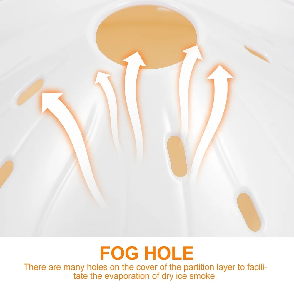 

1PC Melamine Food Dry Ice Plate Creative Serving Tray Compact Serving Tray