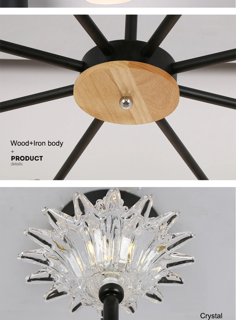 MDWELL Lustre Lustres para sala de jantar E27 светодиодный регулируемый подвесной светильник деревянные светильники для столовой