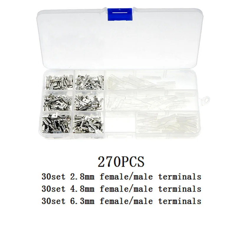 270 шт./коробка обжимные клеммы для электрических проводов|Терминалы| |