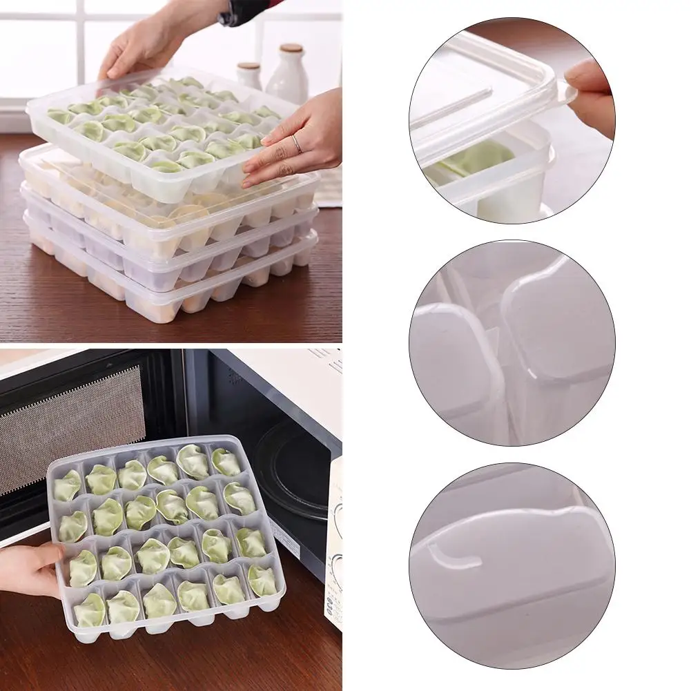 

Dumpling Frozen Box Case Refrigerator Storage Organizer Food Crisper Container