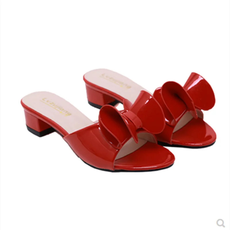 Женские Открытый носок слайды на высоких каблуках 6 см женская летняя шлёпанцы