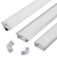 304550cm u v yw aluminium channel holder corner connector for led strip light bar under cabinet lamp kitchen 1 8cm wide