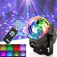 sound control activated rotating disco ball dj party lights 5 10w led rgb stage lights for christmas wedding party disco lights