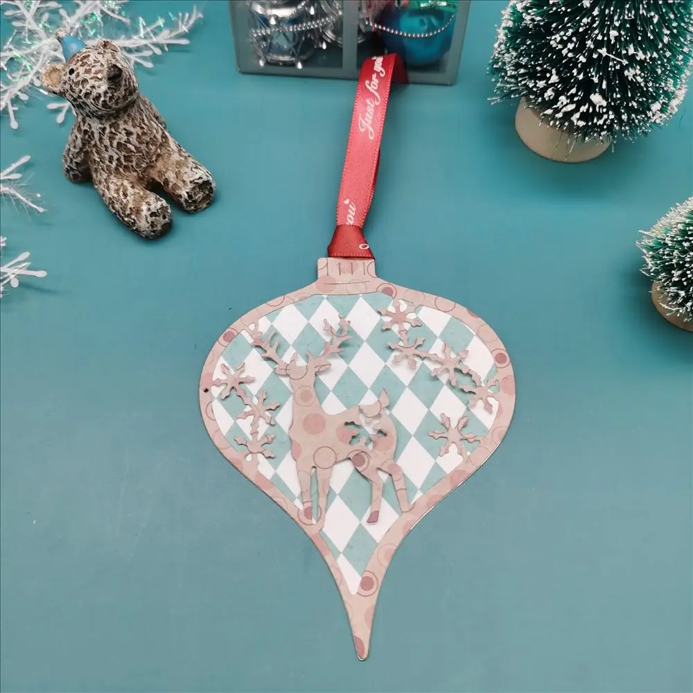 Металлические Вырубные штампы в виде рождественского оленя новинка для