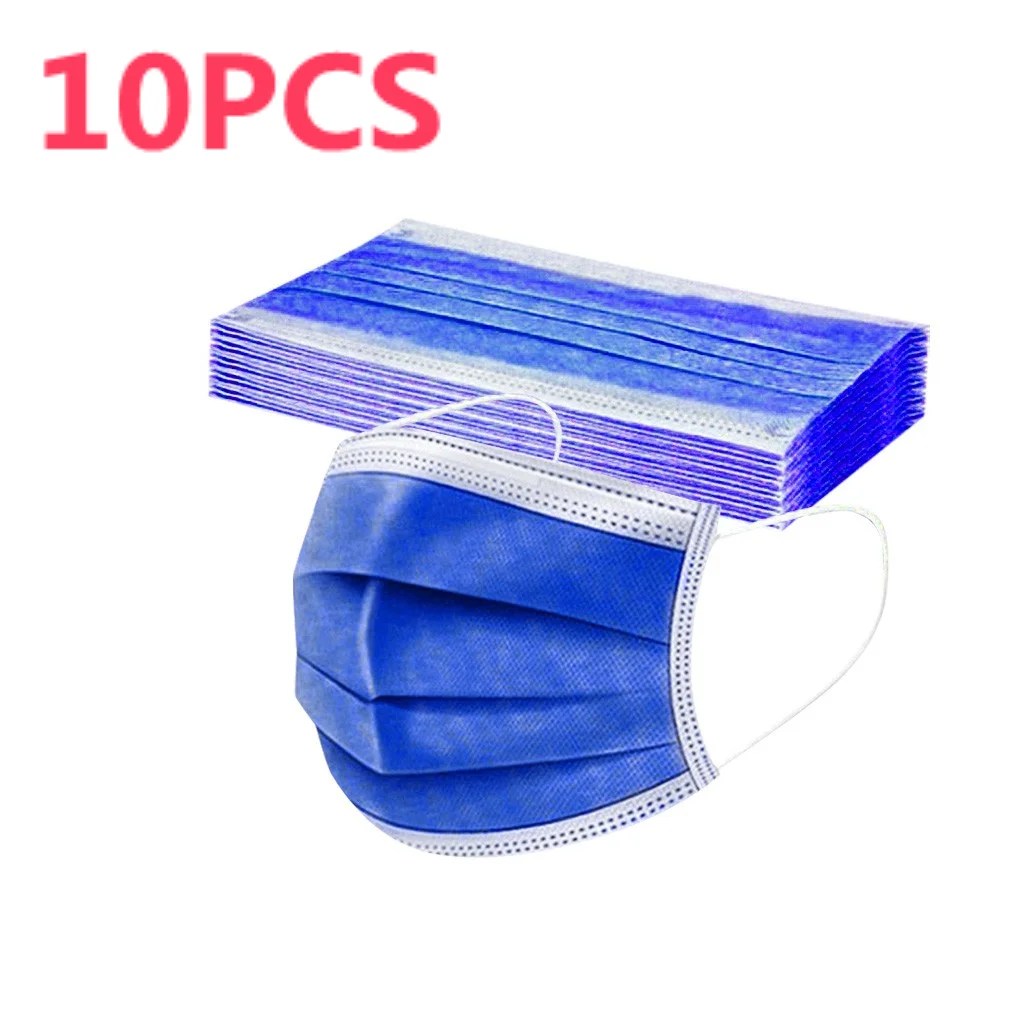 Маска одноразовая однотонная для мужчин и женщин маска 3-слойная с петлями ушей