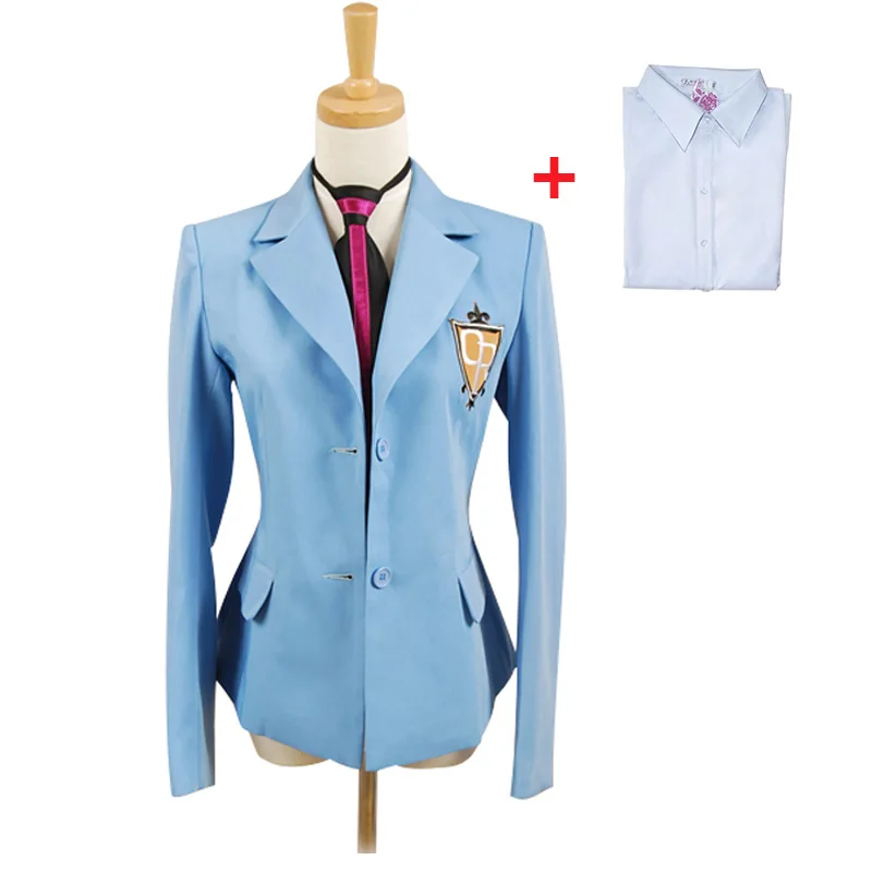 C Jacket and Shirt Оран старшеклассница клуб школа Харухи Kyoya Hikaru Такаши косплей костюм куртка и галстук парик - Цвет: C Jacket and Shirt