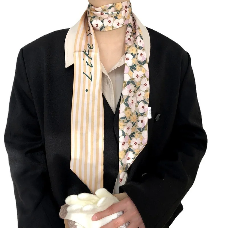 

Silk Scarf Women Shawls Wraps Fashion Small Hair Neck Hijabs Foulard Scarves Female Lady bufanda seda mujer echarpe ete soie