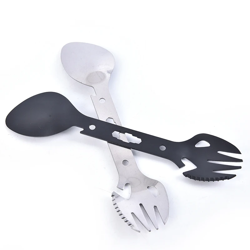 

Stainless Steel Multi-Function Survival Tool Fork Wrench Spoon Can Opener