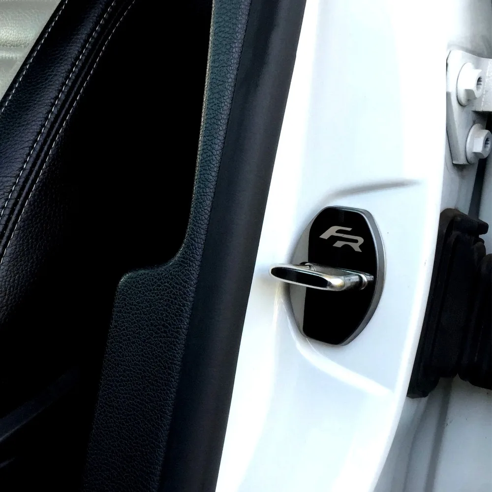 Автомобильный-Стайлинг дверного замка крышка из нержавеющей стали наклейка