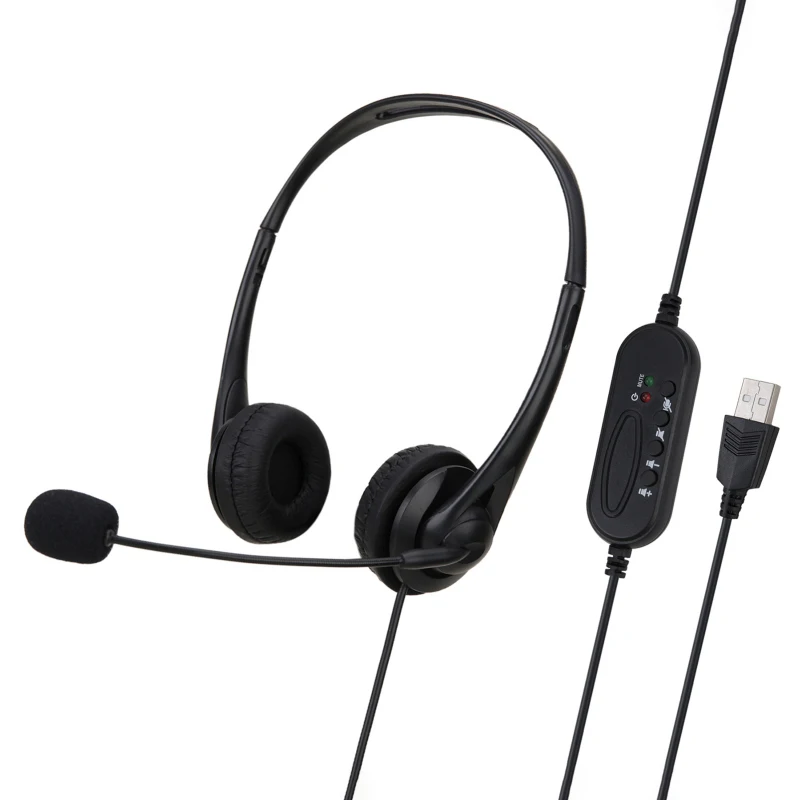 

3.5mm/USB Interface Head-mounted Gaming Headset Laptop Computer PC Earphone With Microphone Wired Stereo Headphones