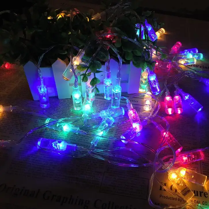 

LED string light home holiday coloured light battery box lamp string 1.5m 10led