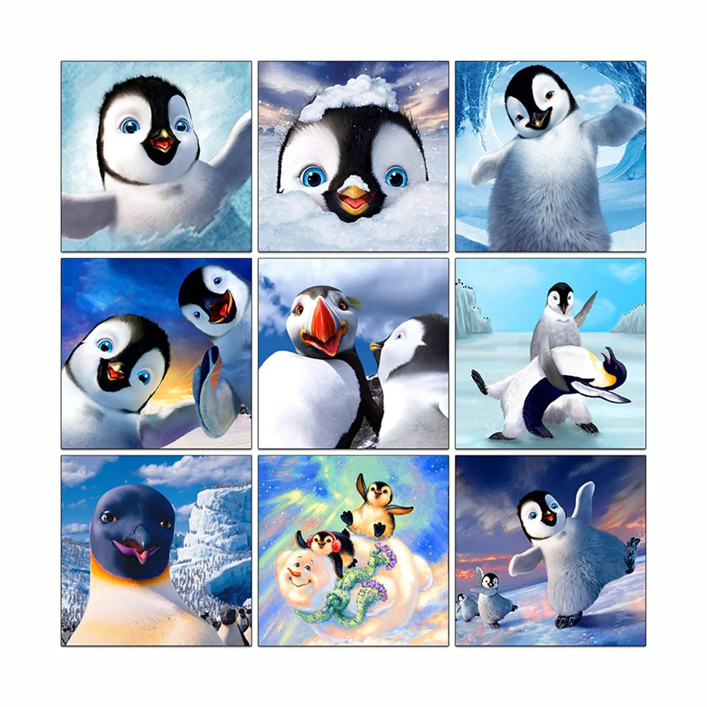 

5D DIY Пингвин животное алмазная живопись квадратные круглые стразы хобби ремесла мозаика ручной работы подарок вышивка крестиком украшение ...