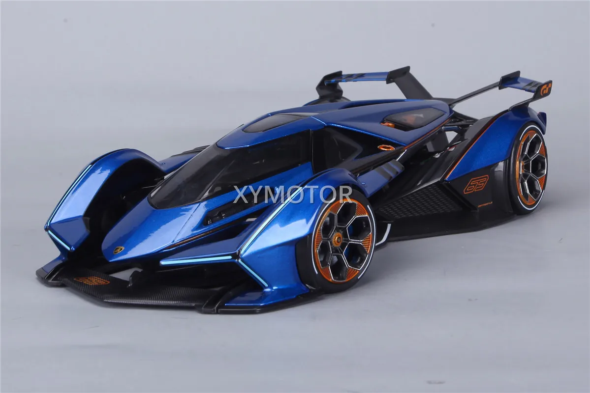 

Maisto 1/18 For Lamborghini V12 Vision GT Concept Diecast Model Car Toys Gifts Collection Display Blue Metal