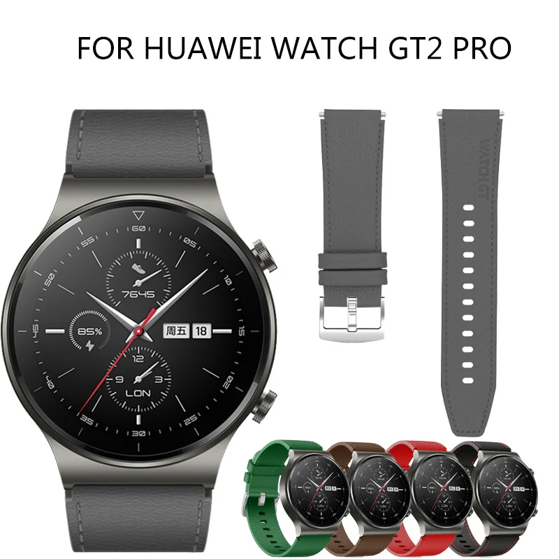 Ремешок кожаный 22 мм для HUAWEI Watch GT 2 Pro GT2 2e Аксессуары Samsung Galaxy 3 45 Gear S3 Amazfit GTR 47 |