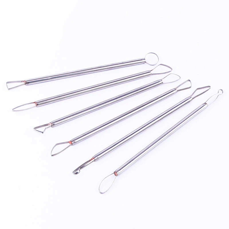 

6pcs/7pcs Pottery Clay Tool Molding Knife DIY Sculpture Aluminum Rod Ceramics Carving Art Tool Double Head Polymer Clay Scraper