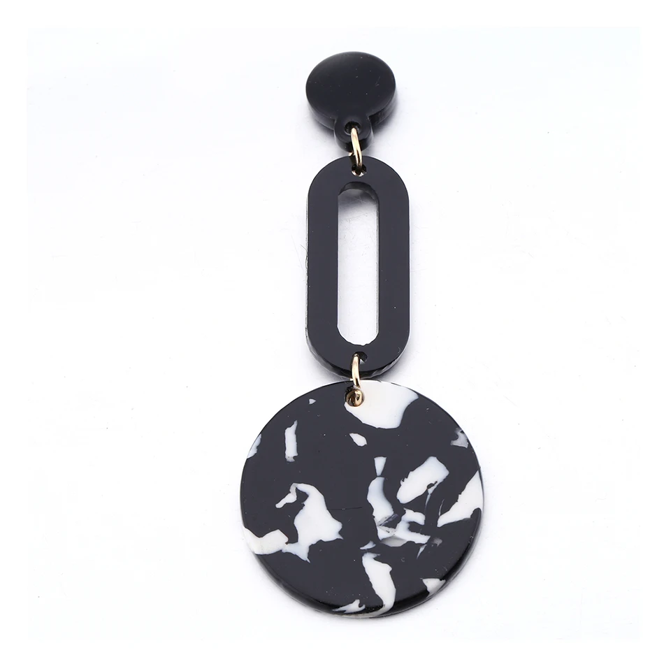 Женские Модные Этнические винтажные массивные висячие серьги Match Right с ацетатным