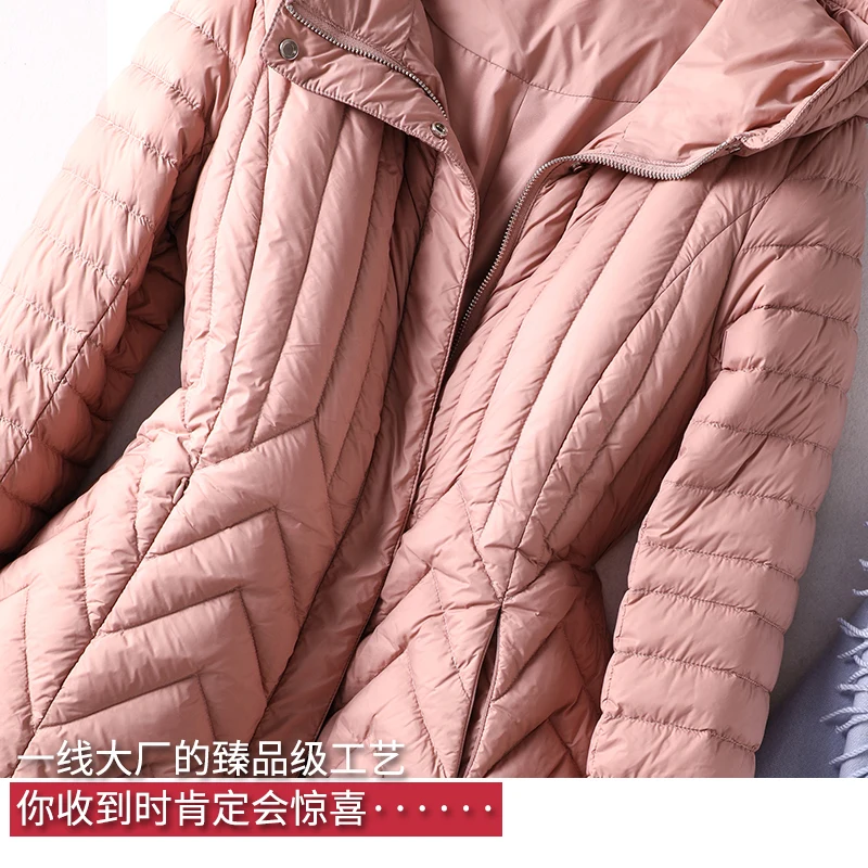 Coats Abrigos Mujer Invierno 2021 and Jackets 90% White Duck Down Zipper Hooded Woman Parkas Winter Warm Jacket for Women