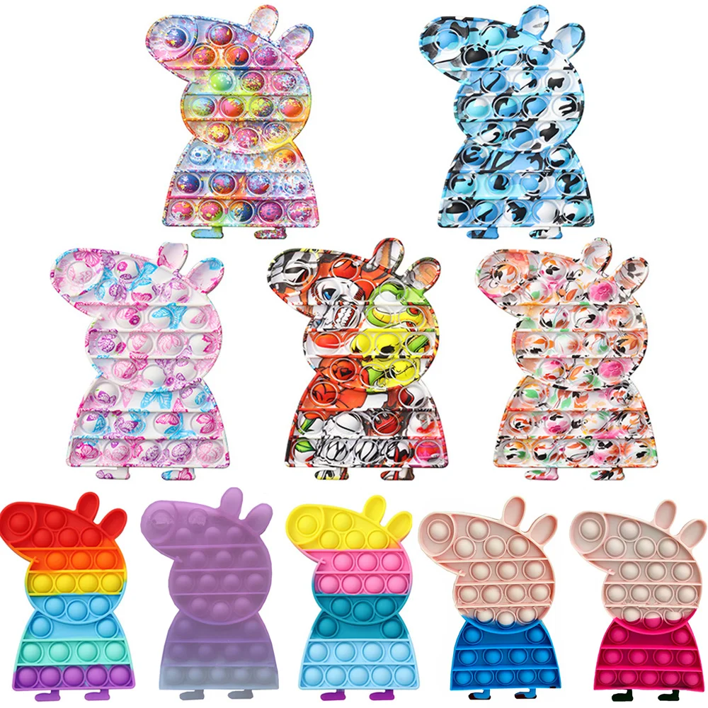 

Hot Pink Pig pop it Fidget Toy Silicone Toy Fspotify Premium Popping Game Bubble Antistress Reliver Child Sensory Autism Gift