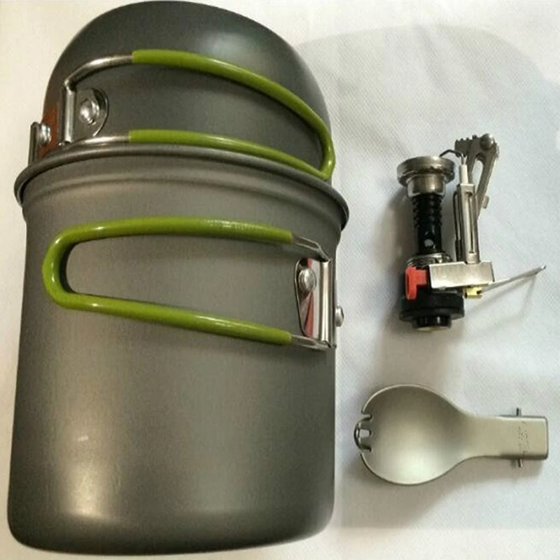 Открытый Кемпинг Пешие прогулки набор для приготовления пищи Кастрюля Сковорода