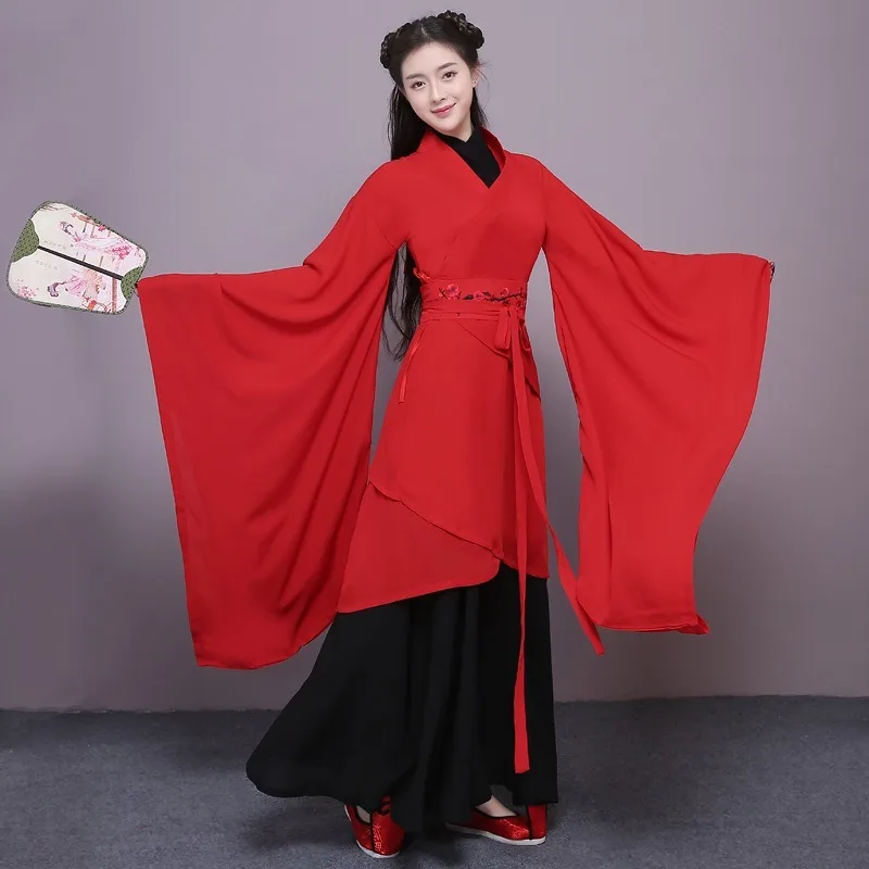 

Chinese Style Hanfu Etiquette State Embroidered Belt and Black Blouse Performance Costumes Are Skin-friendly and Comfortable