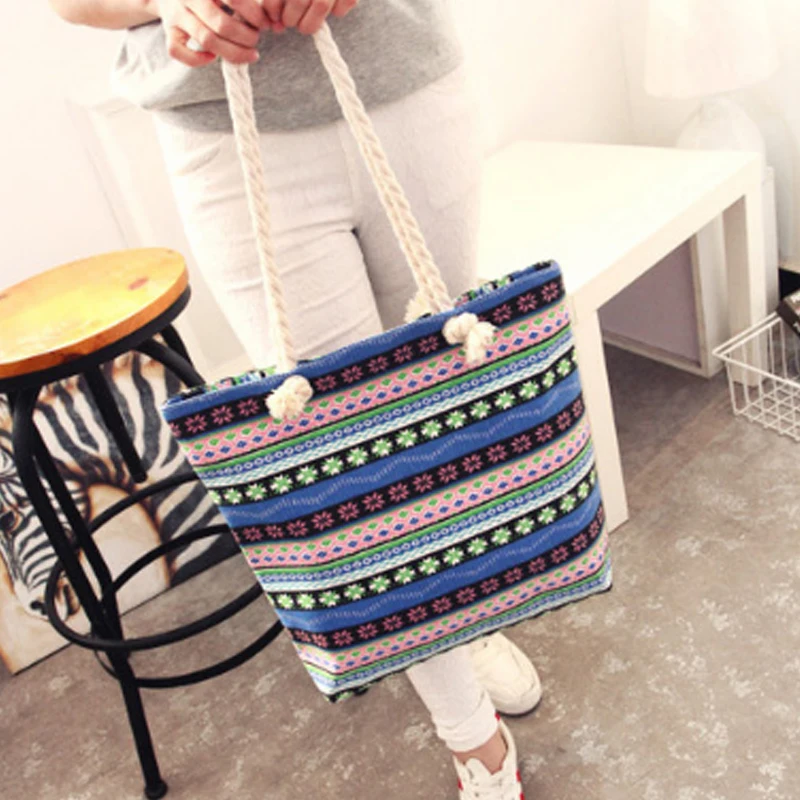 Женская Холщовая Сумка летняя повседневная с цветочным принтом|Сумки ручками| |